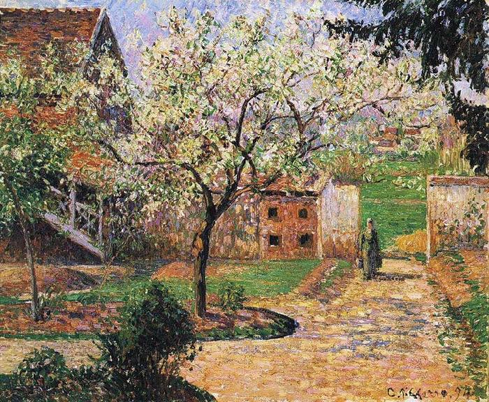 Camille Pissarro Flowering Plum Tree, Eragny oil painting picture